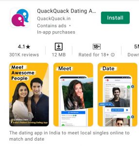 Quack quack dating app for india